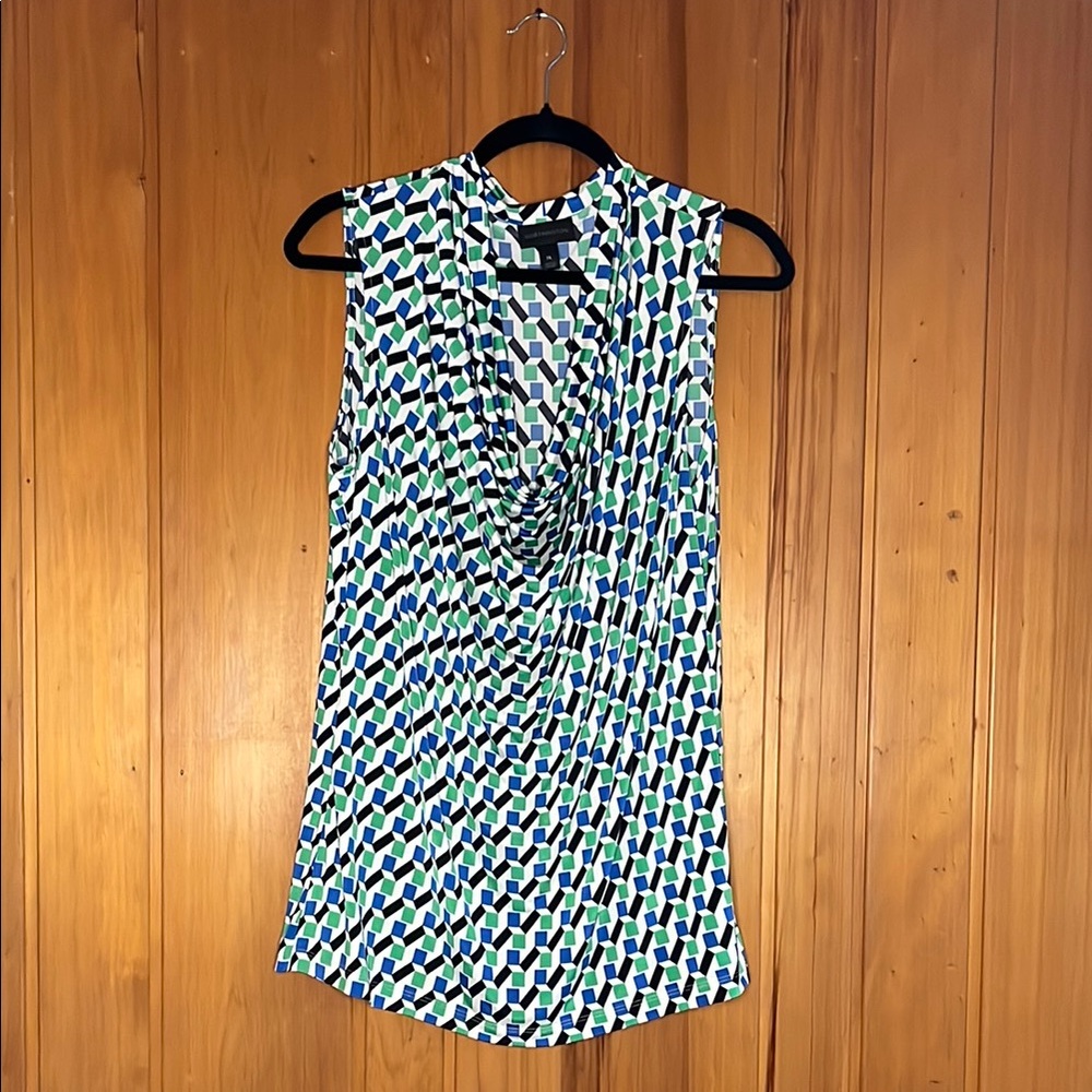 Geometric Sleeveless Top